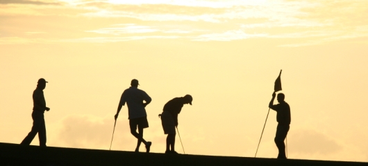 Friends Playing Golf