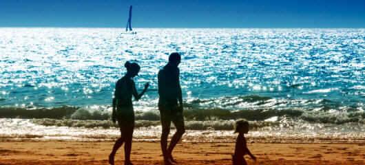 Family on a Californian Beach